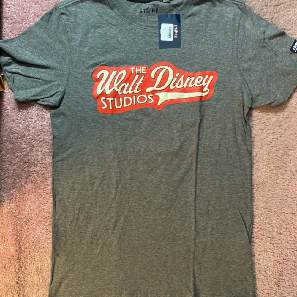 Walt Disney Studios Logo Mickey Archives Collection Baseball Tshirt Small Rare